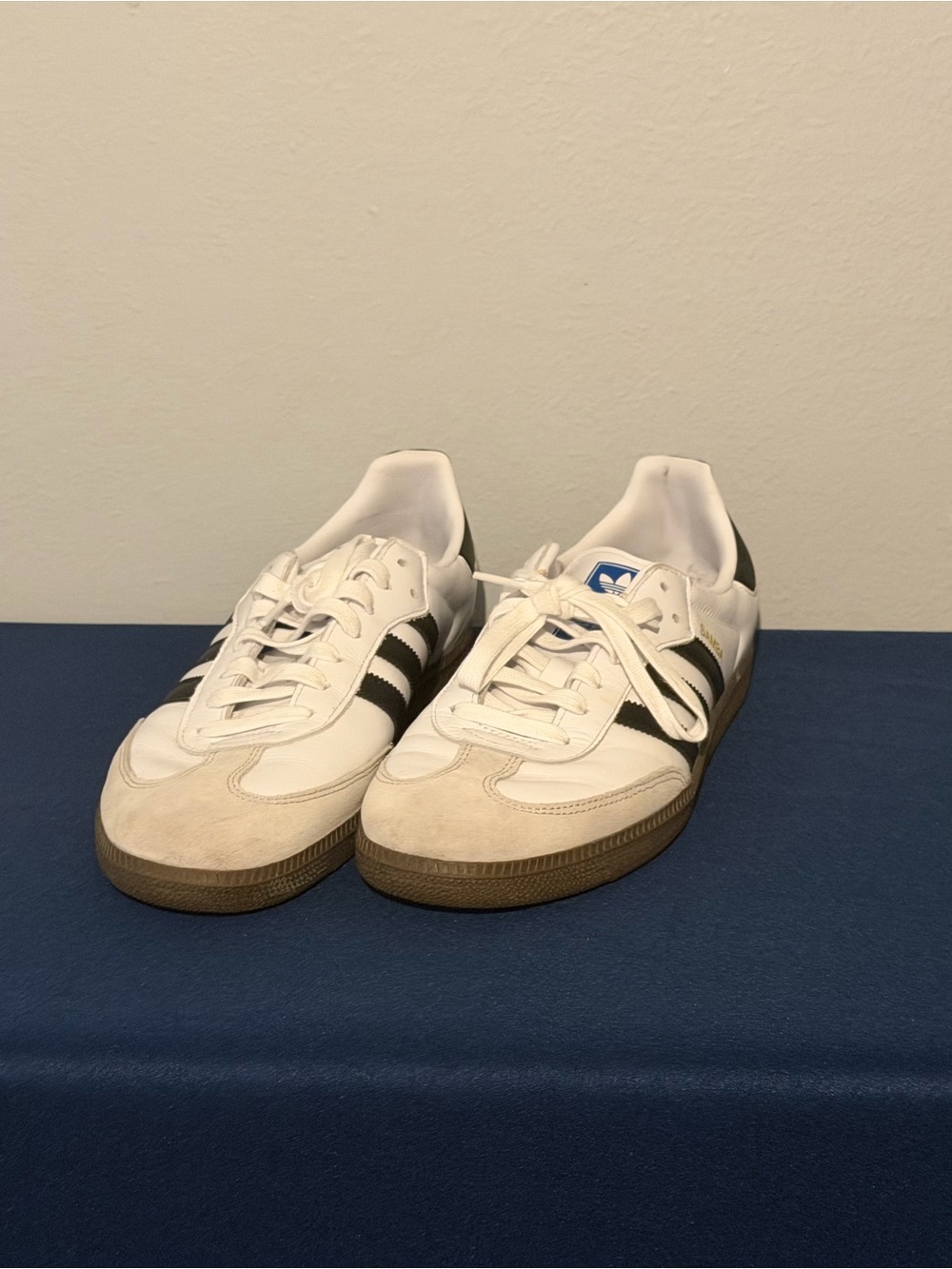 adidas Samba Men's White Sneakers with Black Stripes